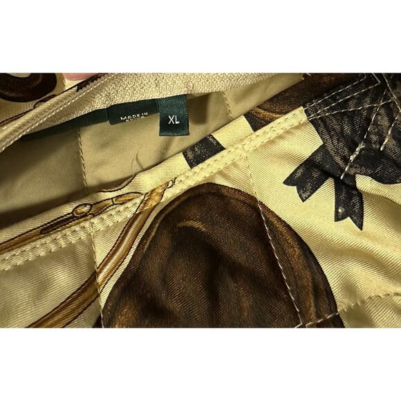 Lauren Ralph Lauren Equestrian Horse Print Quilted Vest XL Preppy Riding - Picture 9 of 11